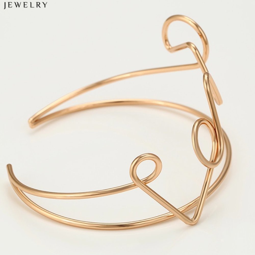 Stunning "LOVE" 18KGP Bangle Bracelet - Picture 6 of 11